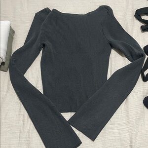 Elegant Black Ribbed Sweater